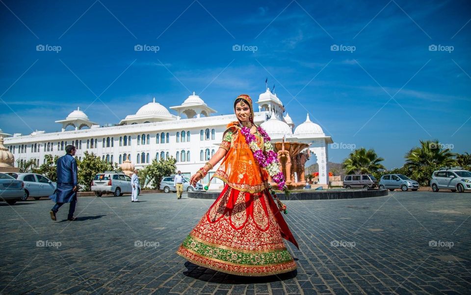 Portrait of Indian wedding bride