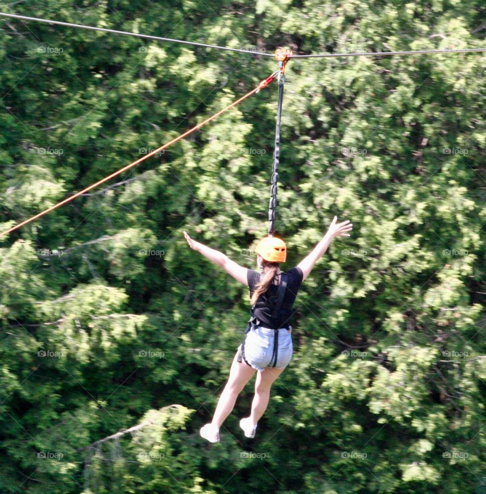 Zipping across the Gorge 
