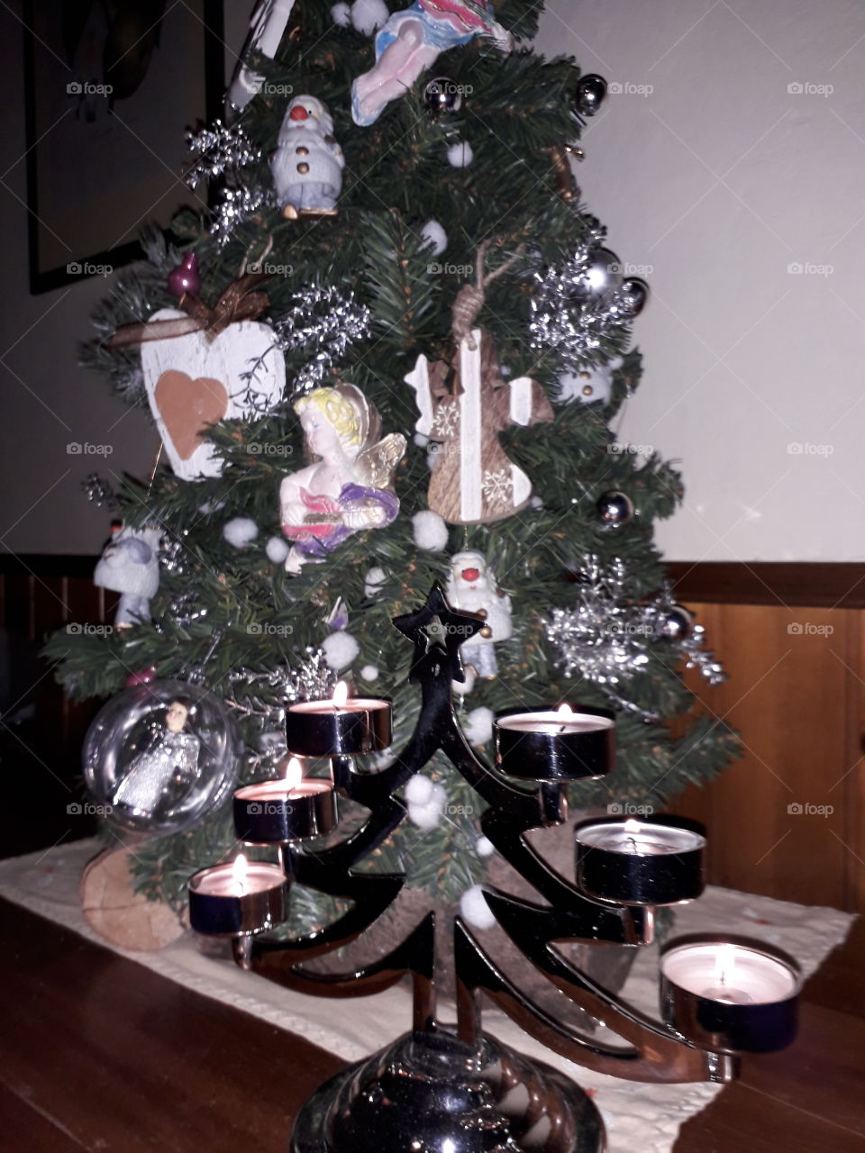 classic and modern Christmas tree