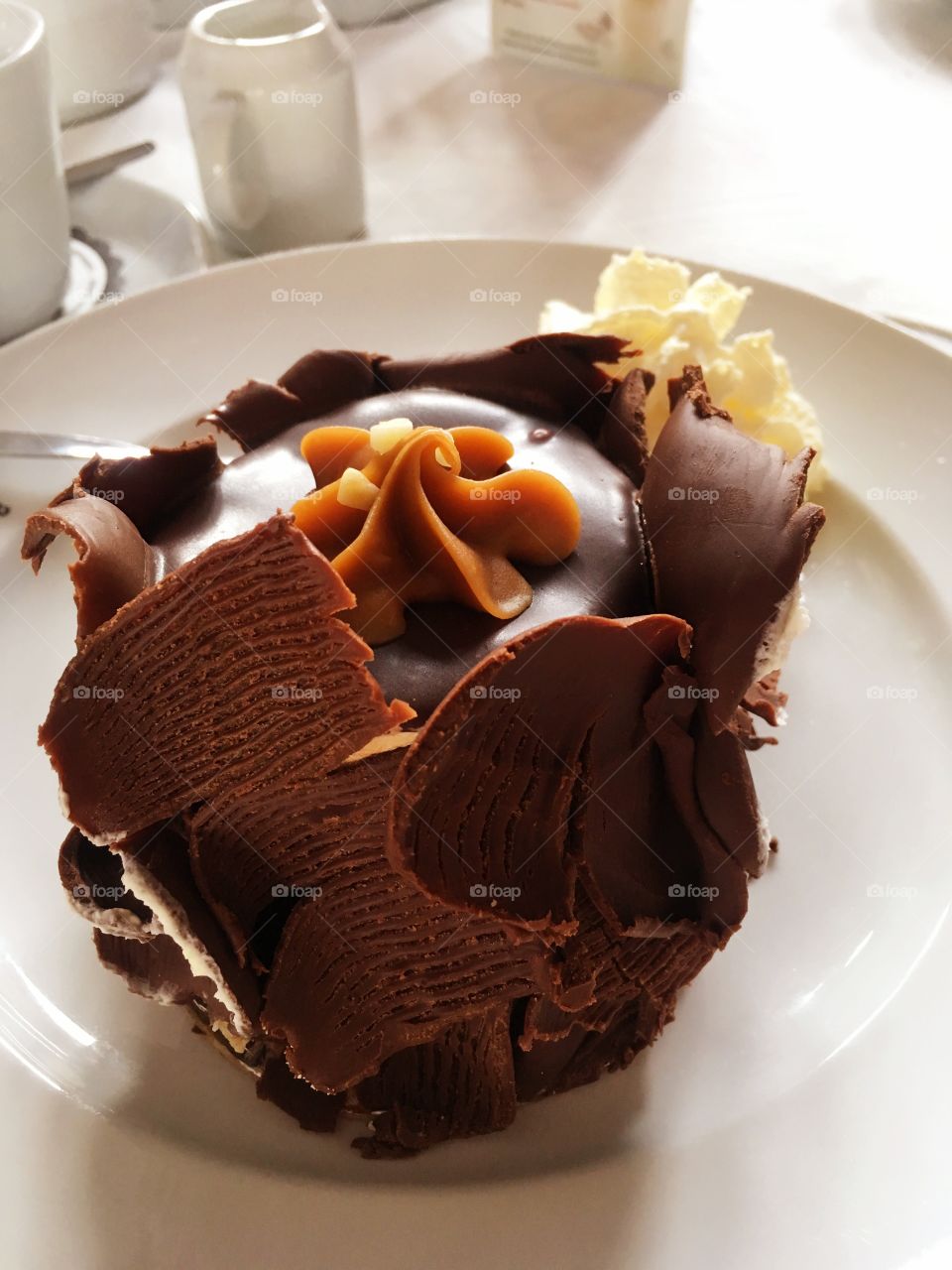 A mini chocolate cake