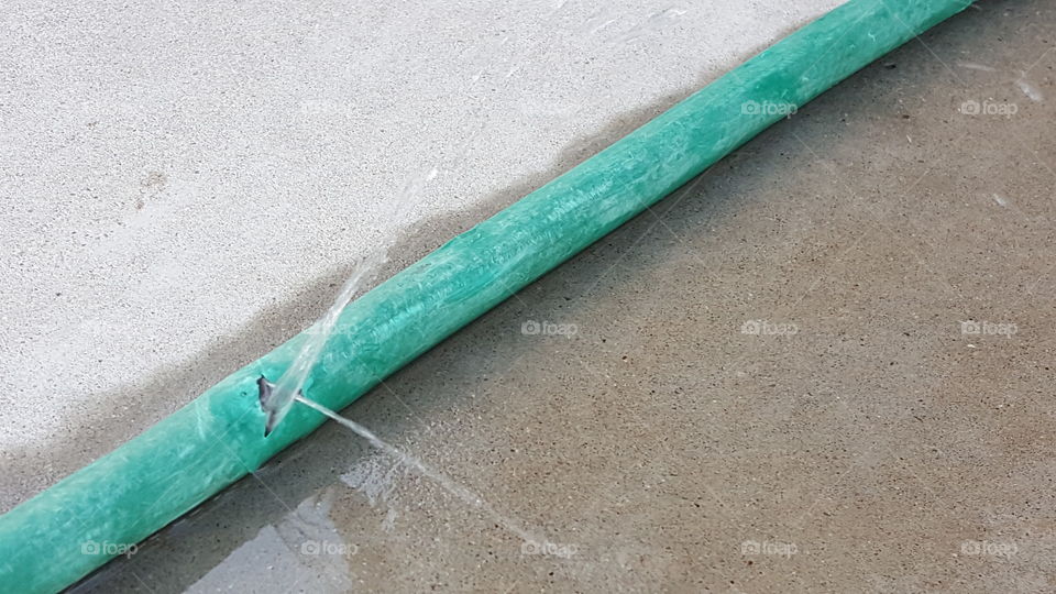 Broken Green Hose