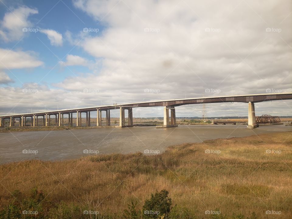 Bridge across a field