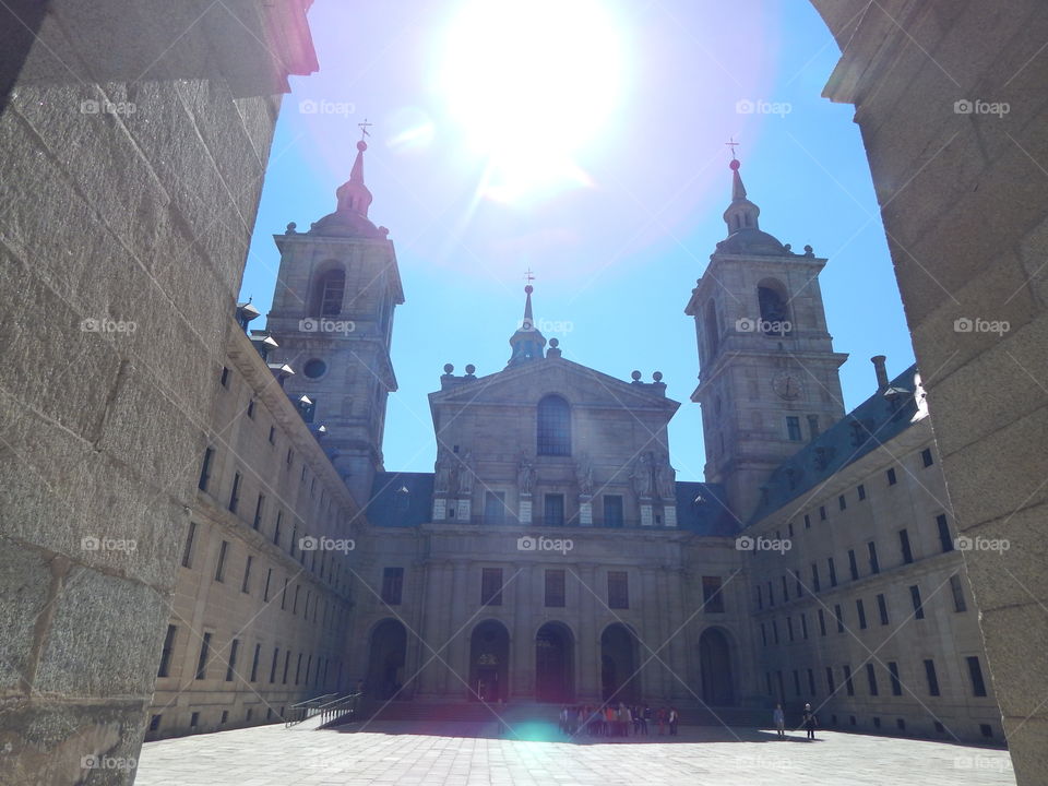 Escorial, Spain with only blue skies 