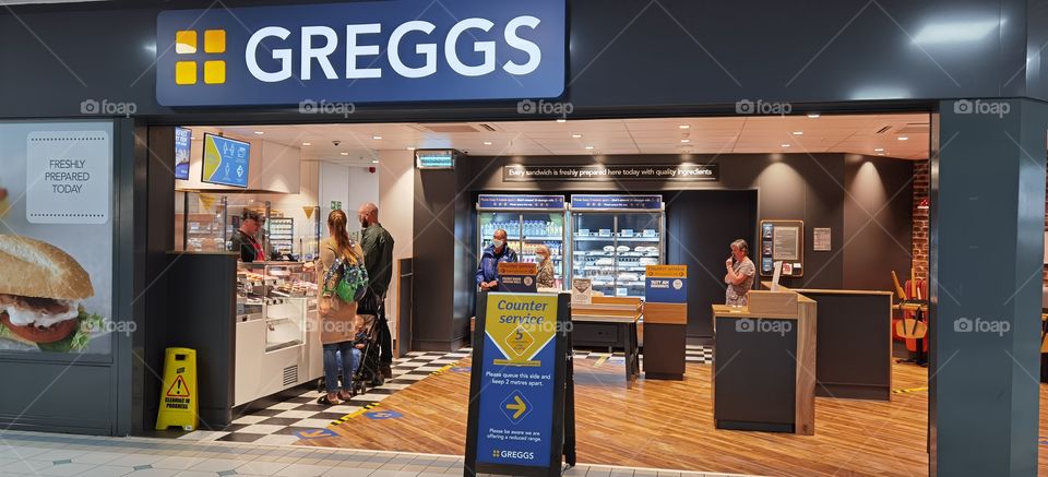 tienda cafetería de Bristol,emblemática de desayuno inglés