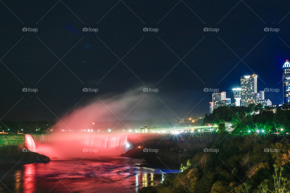 Niagara Falls at night