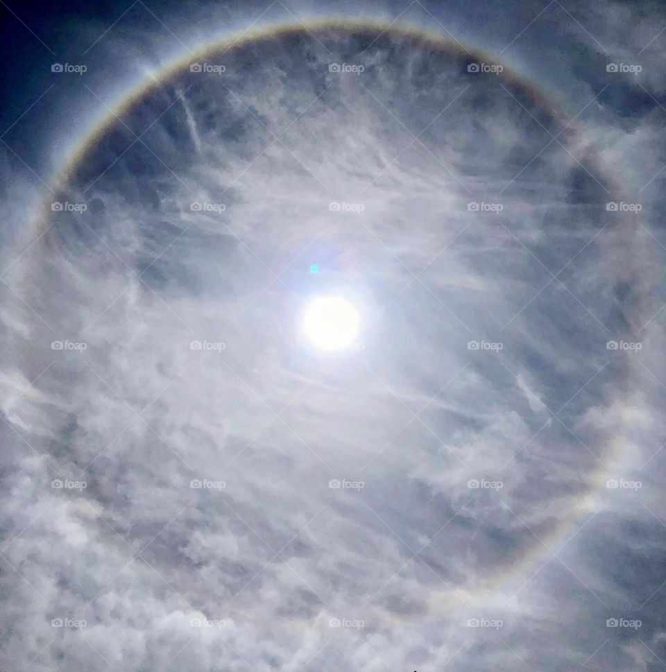 Solar Halos Caused By Cirrus Clouds