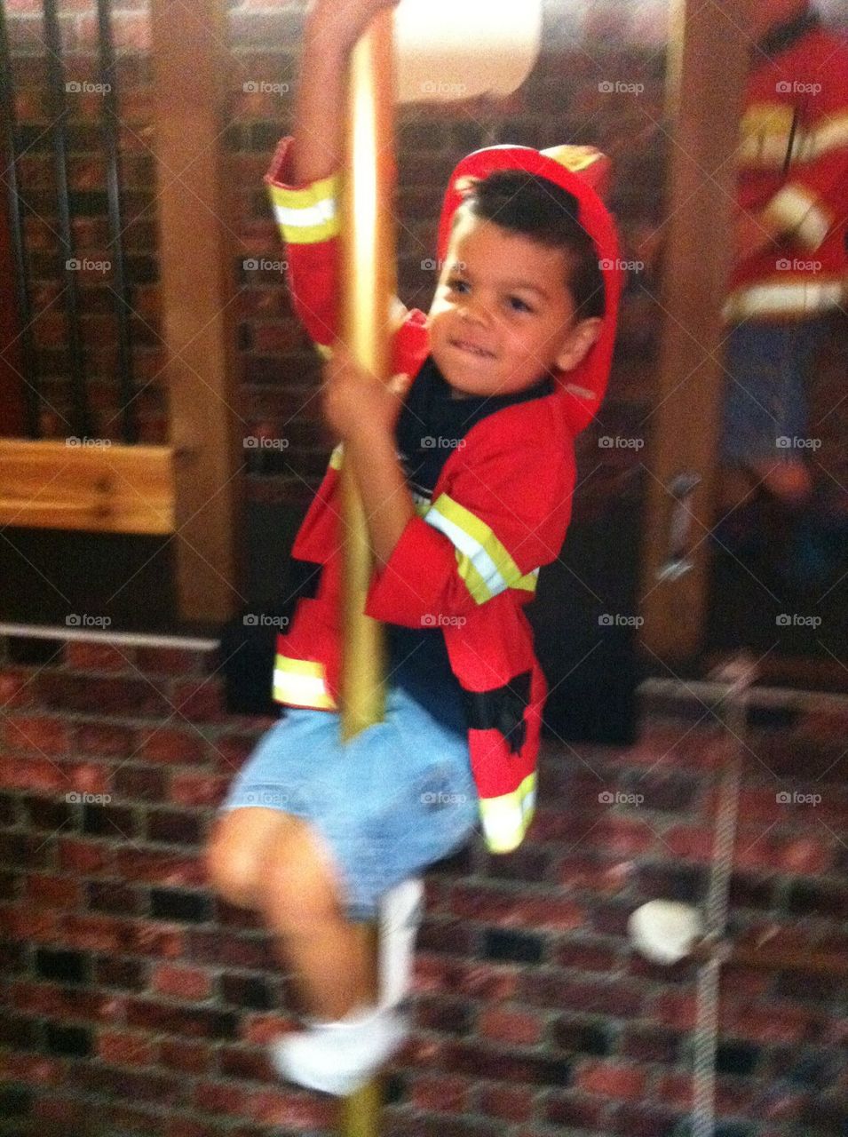 Fireman in training