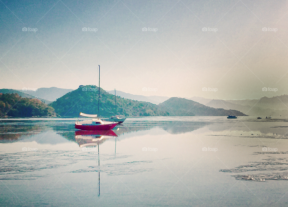 Dry season in Paraty . In the city of Paraty there's a dry season when the sea "falls back " revealing a rich ambient and nice reflections. 