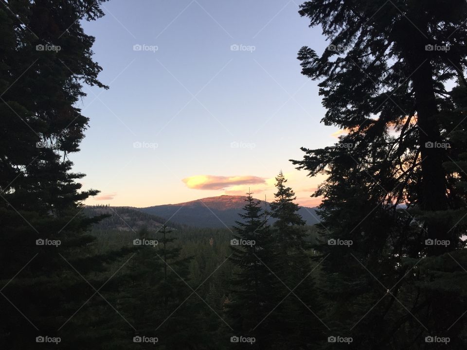 Sun reflection off a cloud in Lake Tahoe 