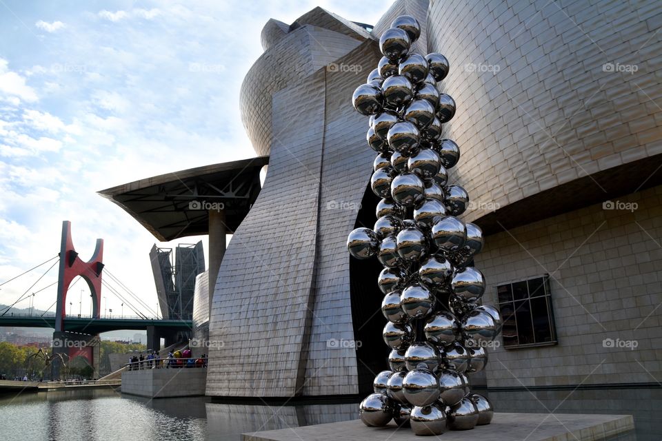 View of the Guggenheim Museum in Bilbao, Spain