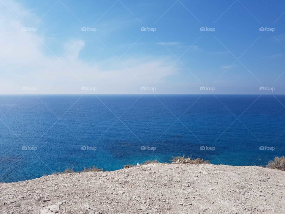 Beauty of Cyprus. Clear Blue Sky and Calm relaxing waves