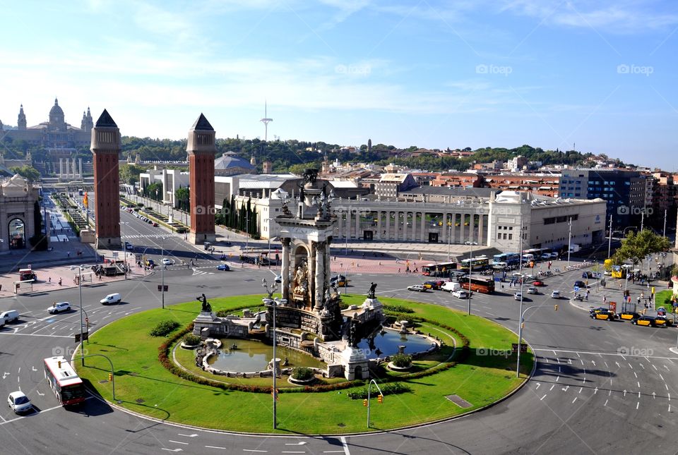 Barcelona city view