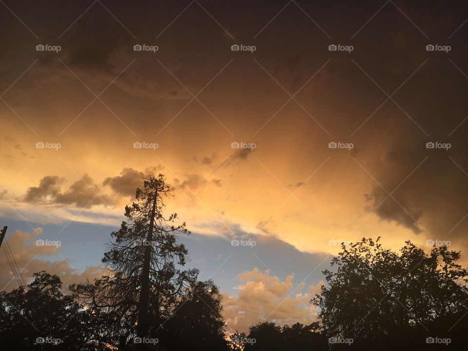 Crazy clouds and sunset. 