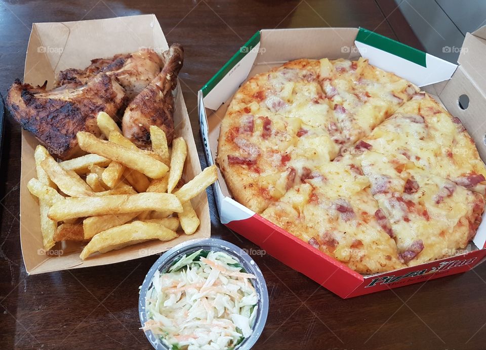 sharing a meal with a friend