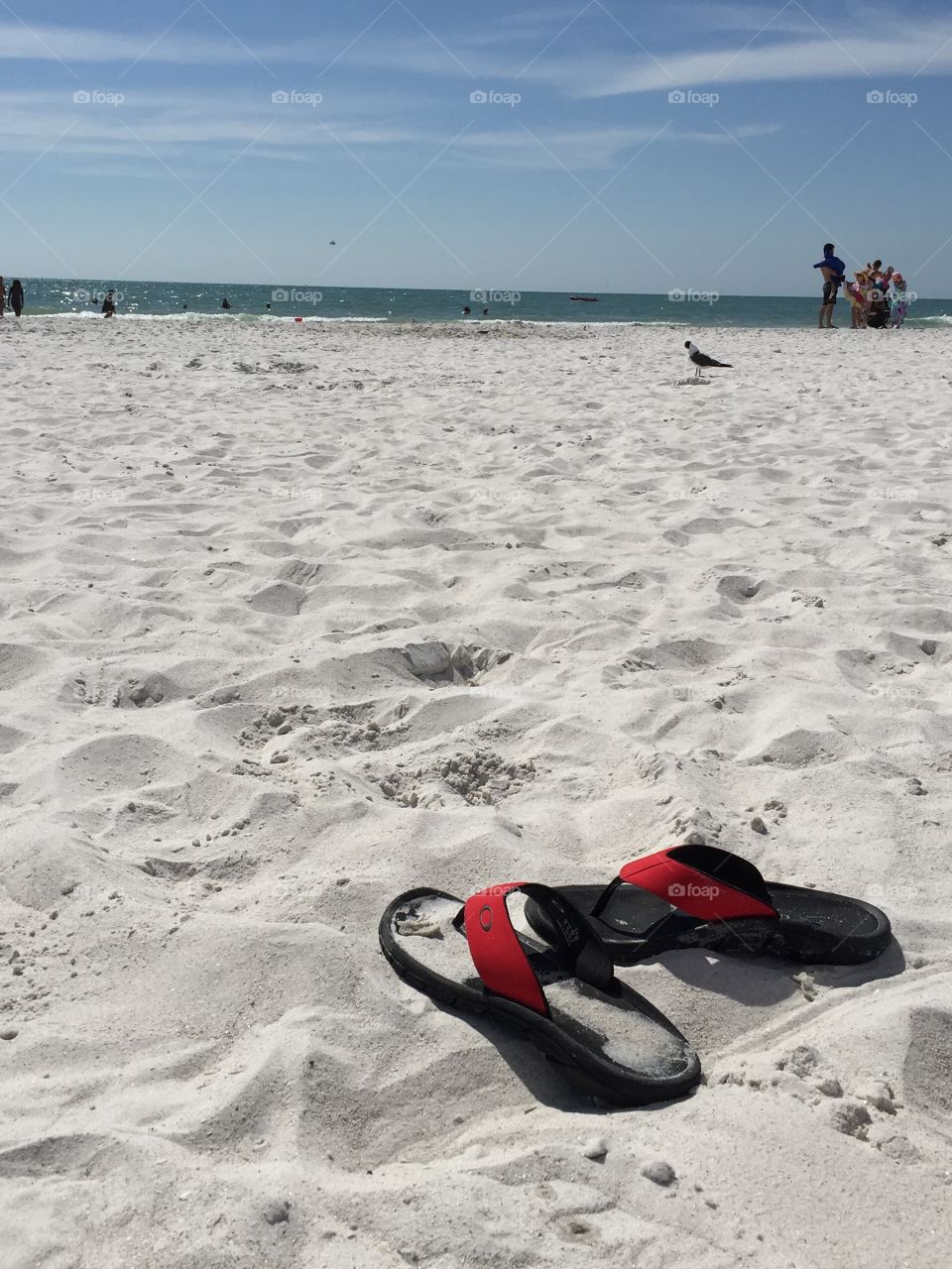 Flip flops at the beach
