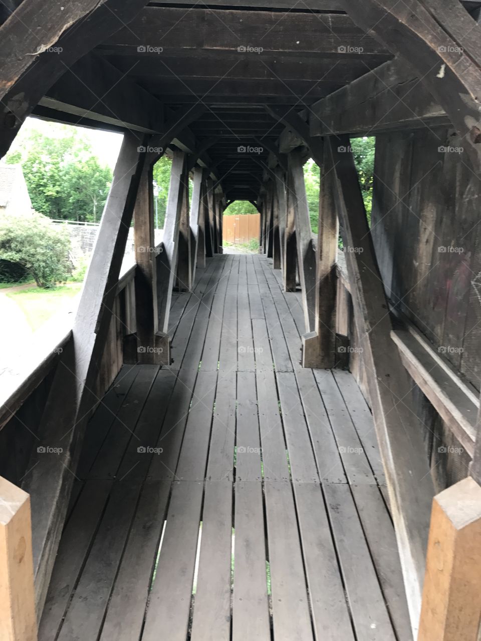 Walking bridge Rothenburg Germany