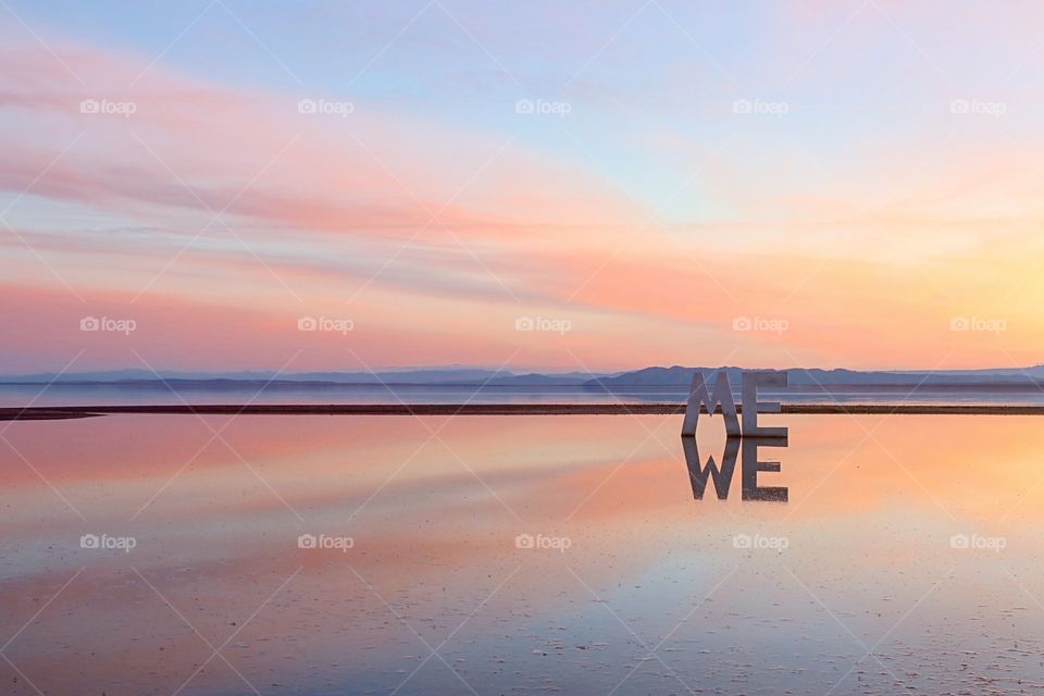 The ME and WE sign at Salton Sea