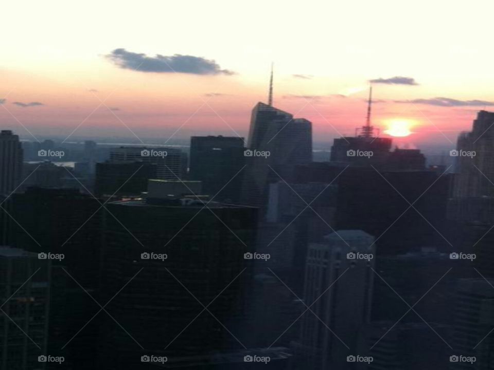 Sunset from the Bloomberg building