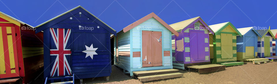 Beach Boxes,  Brighton, Melbourne.