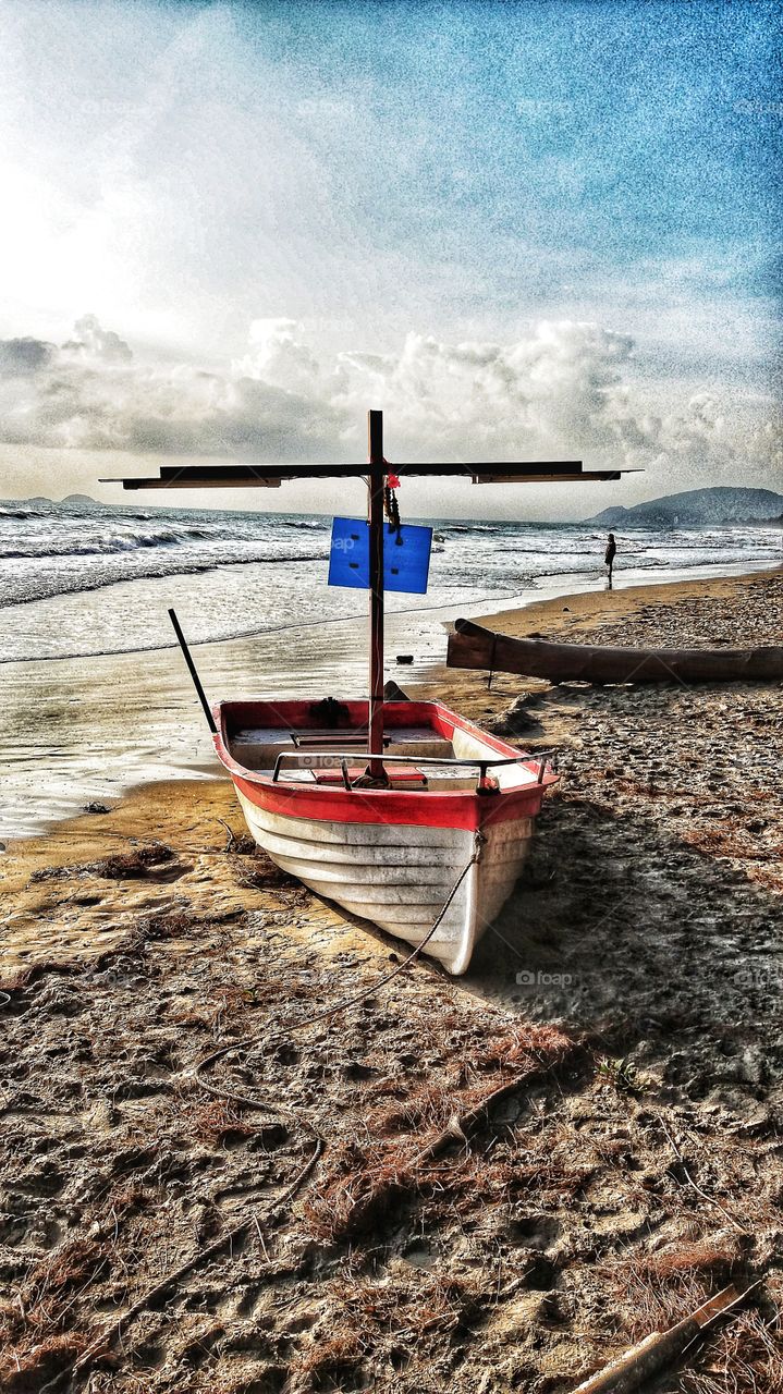 The boat on the beach