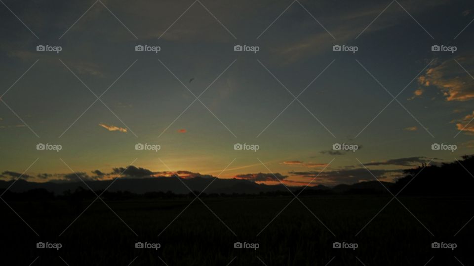 Sunset in Turi village