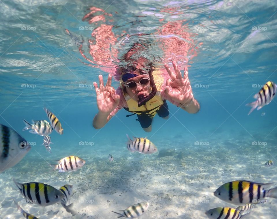 Sattahip,Chon Buri/Thailand-November 24 2019:Diving trip at beautiful under world , Samae San island