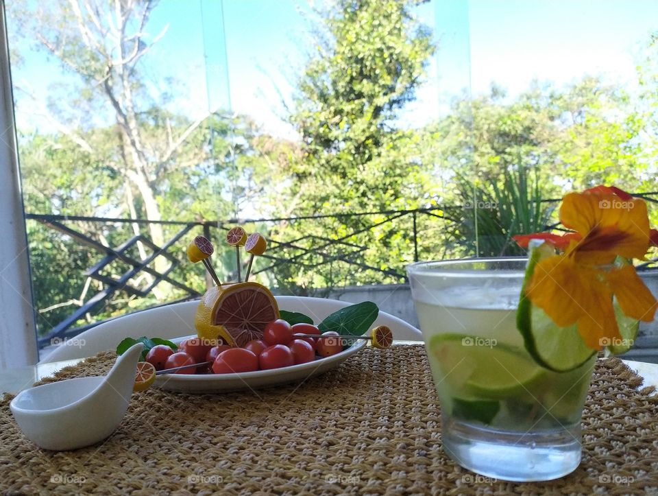 A sunny Sunday with a special and delicious caipirinha in Brazil