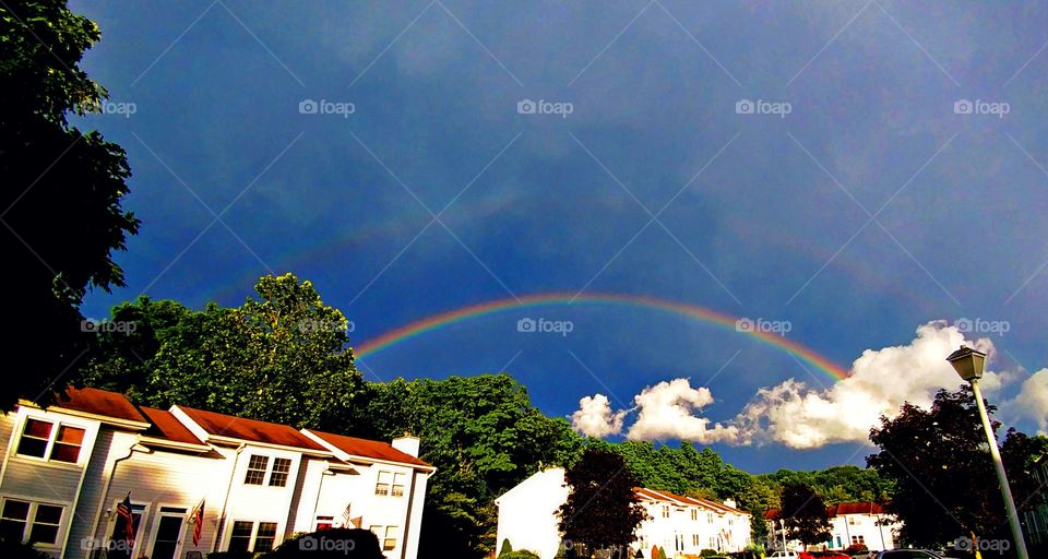 Rainbow, No Person, Rain, Sky, Storm