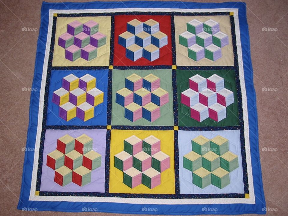 Hand sewn baby quilt