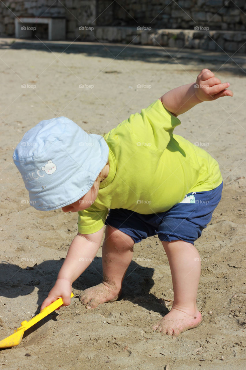 Playing in the sand