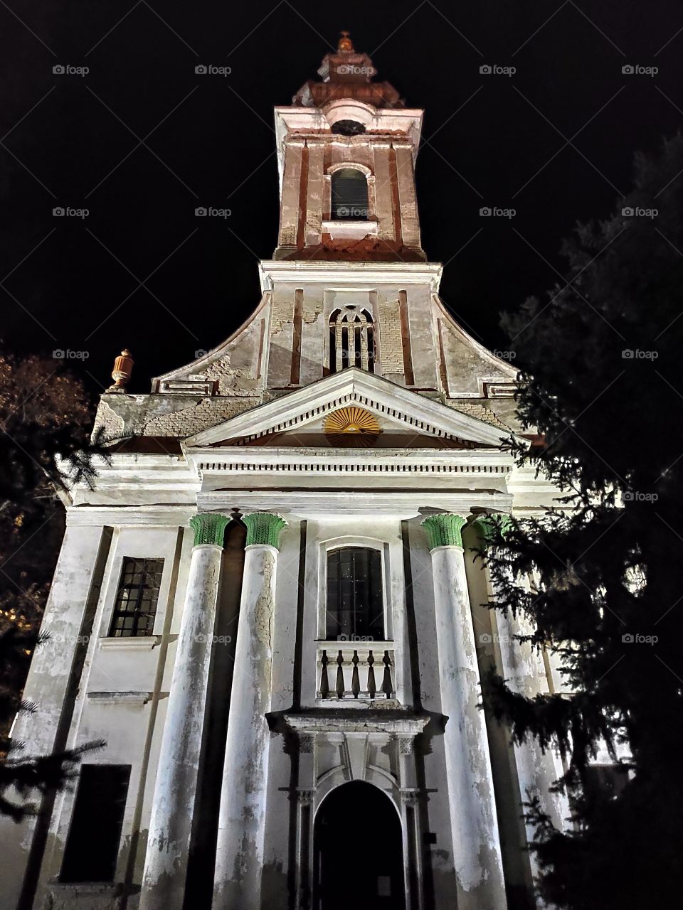 Vrbas Serbia old Protestant Church in town centre front facade