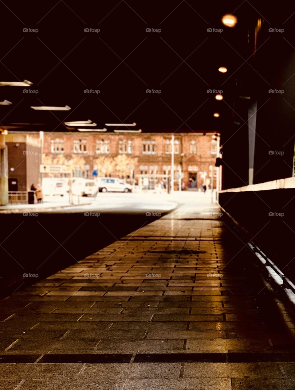 Crossing under the bridge