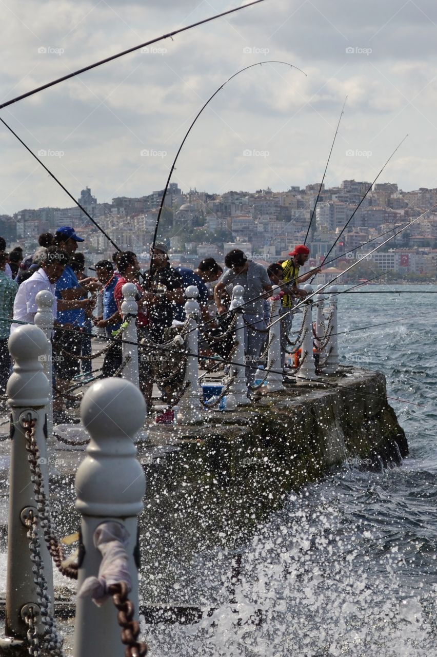 Fishermen in Istanbul