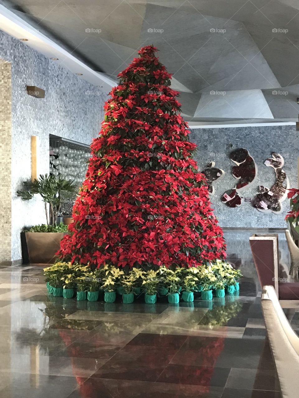 Mexican Christmas Poinsettia Tree