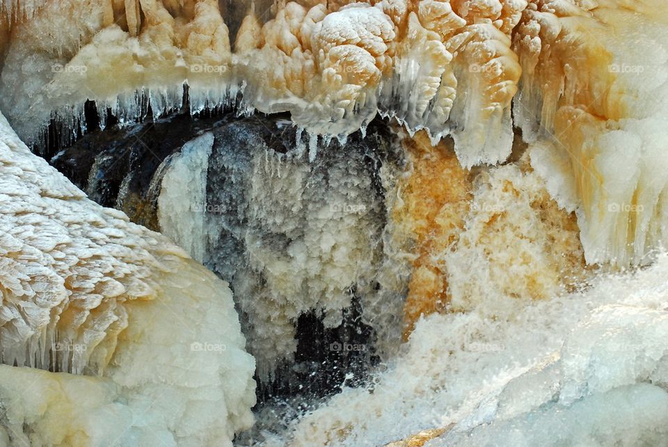 Formation of ice in winter