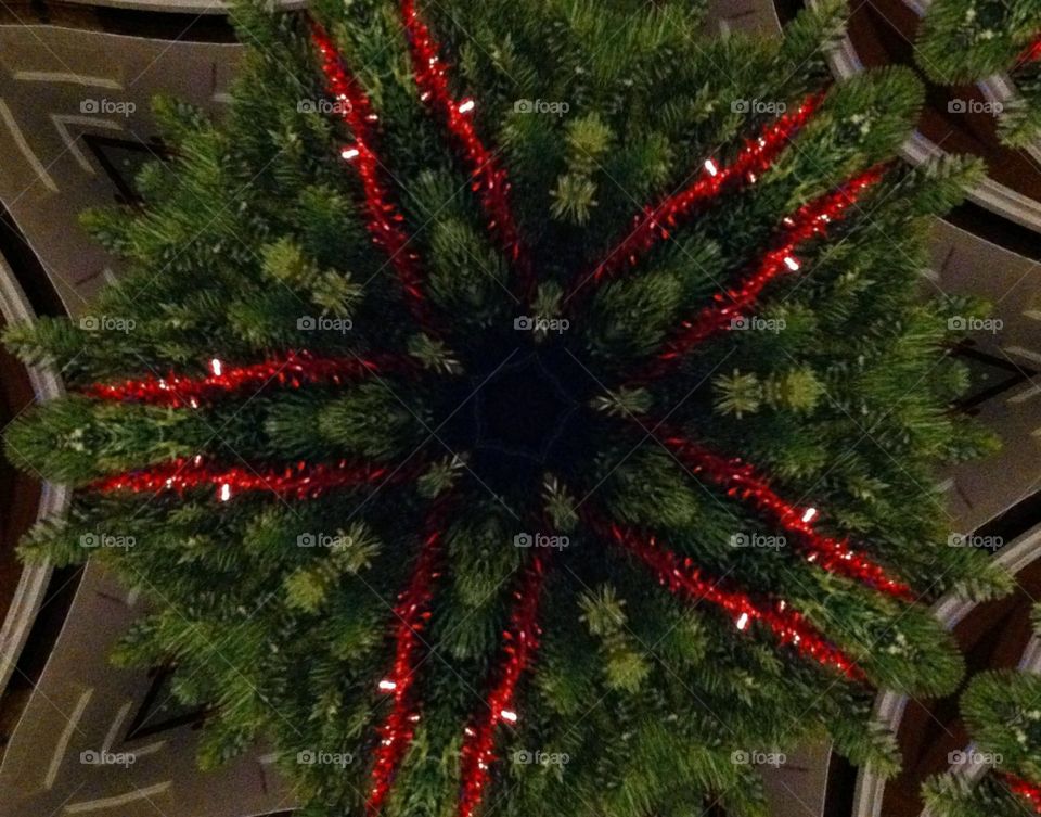 Christmas Wreath Star Abstract