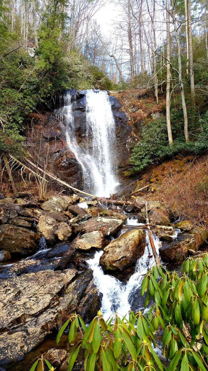 smaller falls at Anna Ruby falls, Georgia