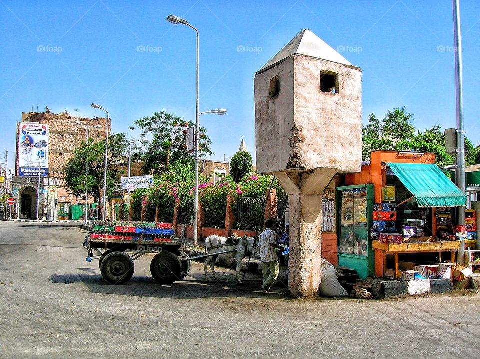 Local life in the city of Luxor. Egypt.