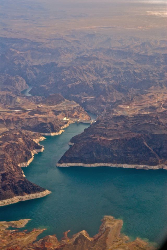 Aerial of Lake Mead Las Vegas Nevada USA
