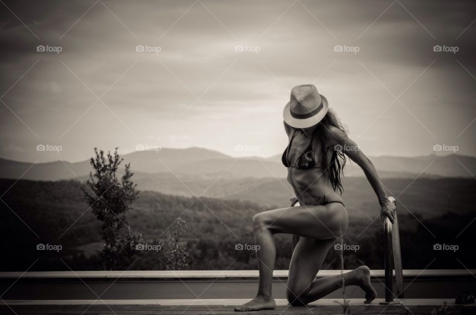 sky girl summer pool by severina1