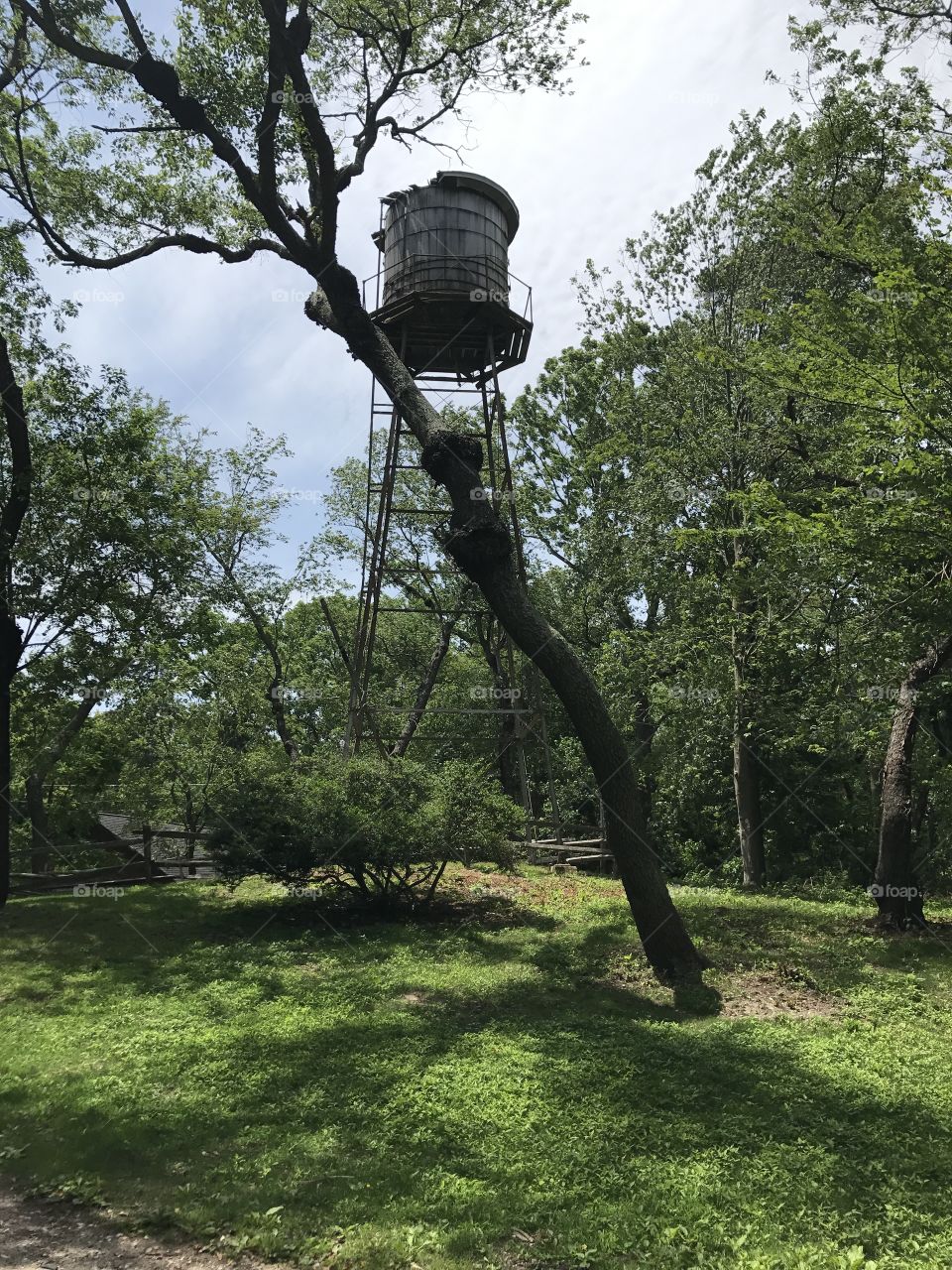 Water tower at Hoyt Farm Nature Preserve, Commack Long Island, New York
