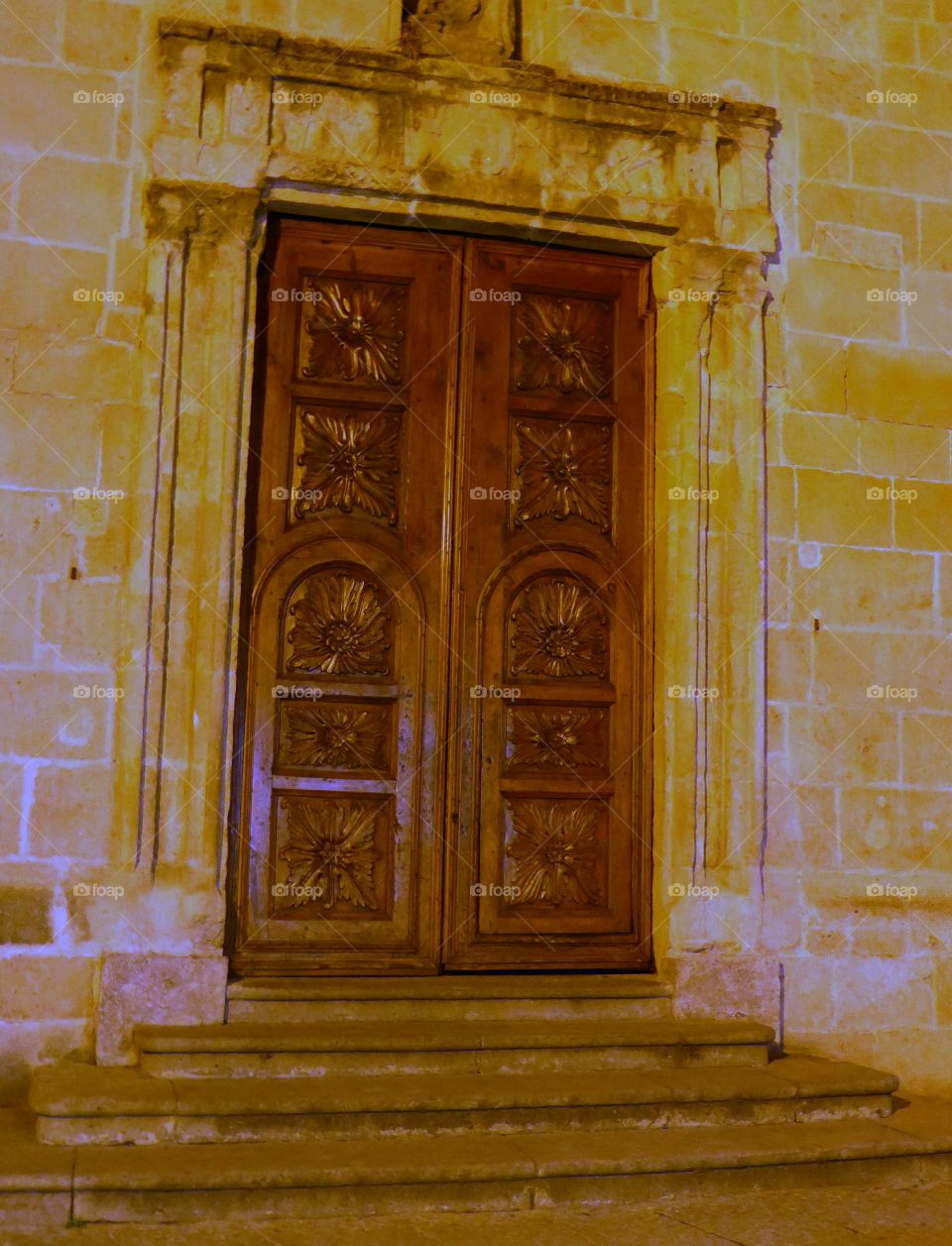 old wooden decoration door