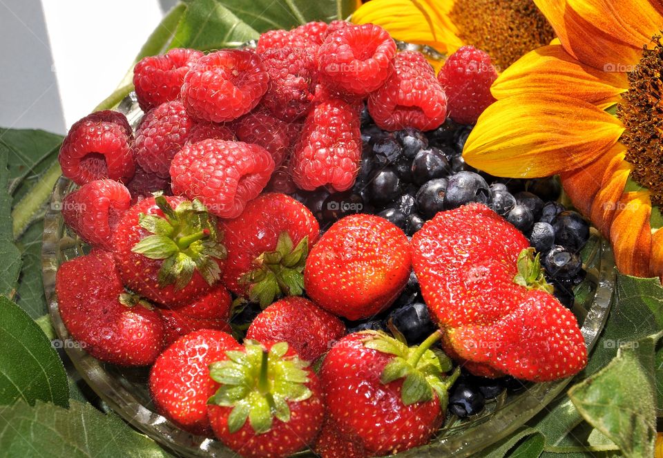 mix of fruits and berries