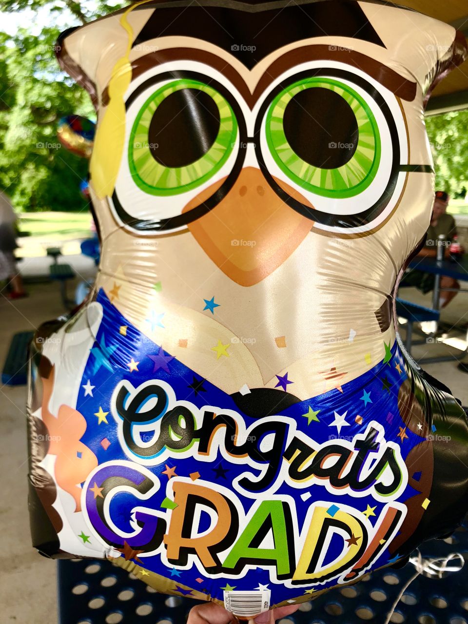 The graduation party was such a hoot! 