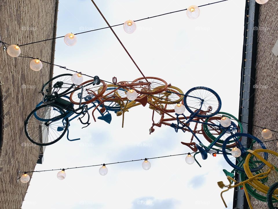 A bike arch. This is an art installation by Kobolt, found at a local mall in central Ohio. It’s very fun. 