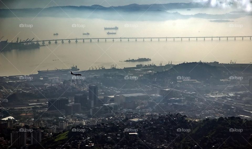 A view on Rio de Janeiro from Corcovado mountain 