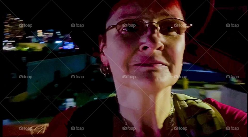 While ascending the staircase of the “Pulaski Bridge” at “Newtown Creek” on the “Greenpoint”, Brooklyn side I decided to snap this lovely picture. I like the way it came out in the nighttime illumination. 2022. Hypnotic Productions