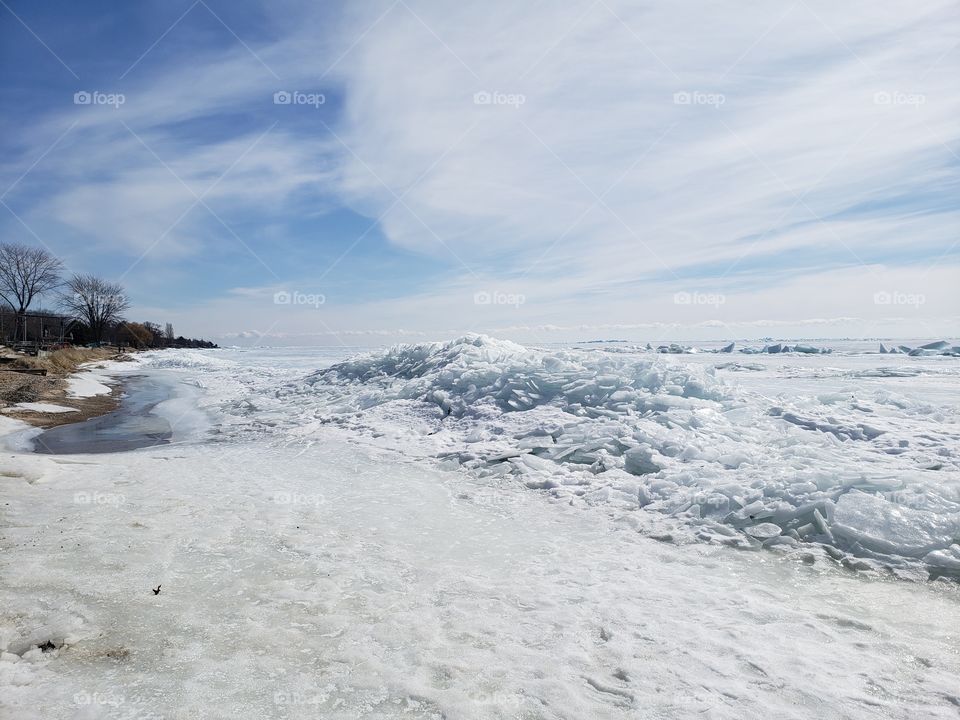 Blue Ice in Au Gres, MI