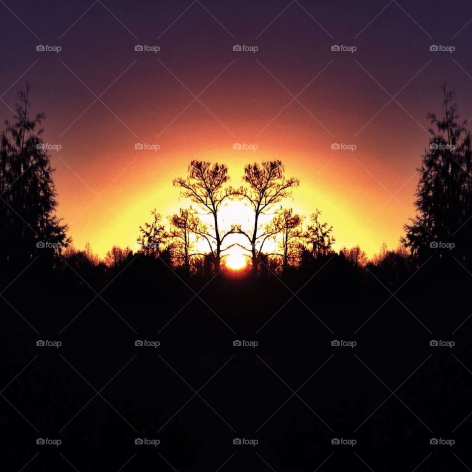 A mirrored sunset in New Jersey