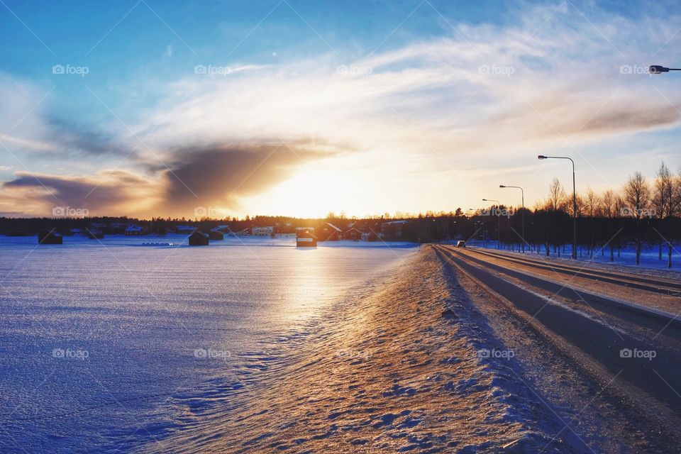 Sunset, No Person, Water, Dawn, Landscape